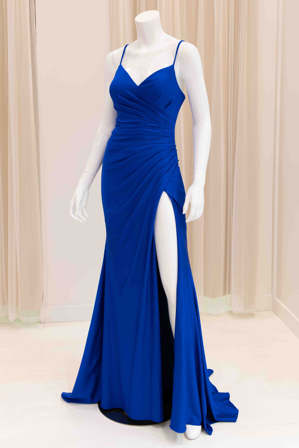 long royal blue tight dress