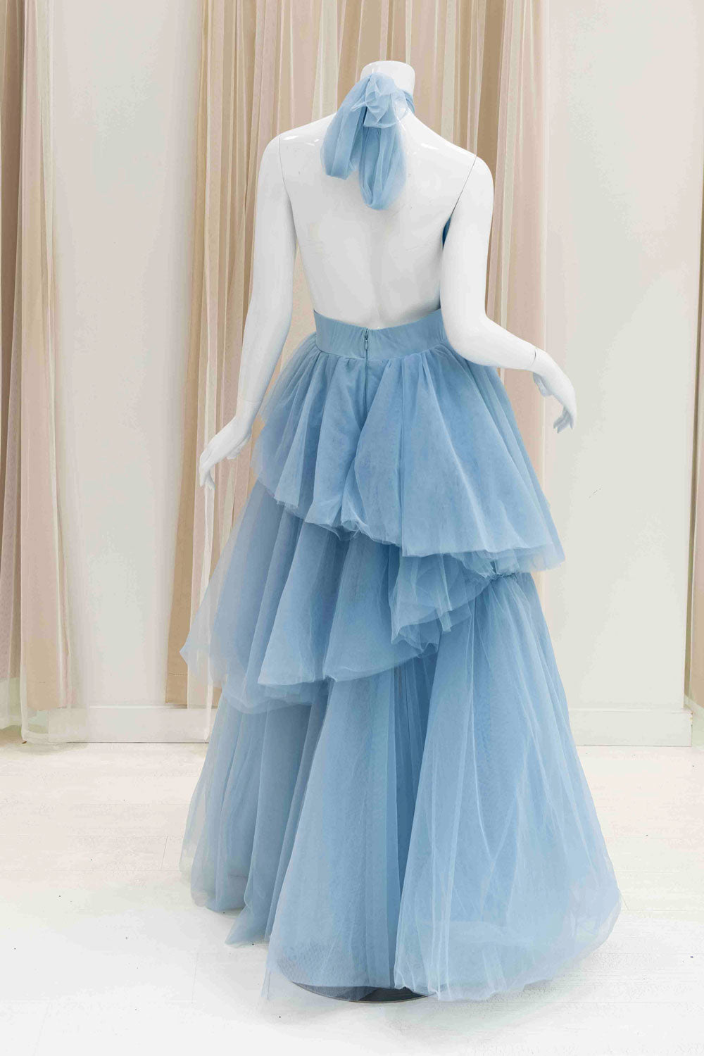 Unique Tulle Prom Dress in Baby Blue