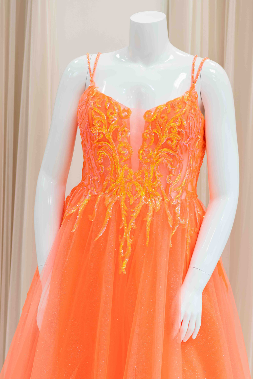 Ark & Co Orange Beaded Neckline Sexy dress Size Small | eBay