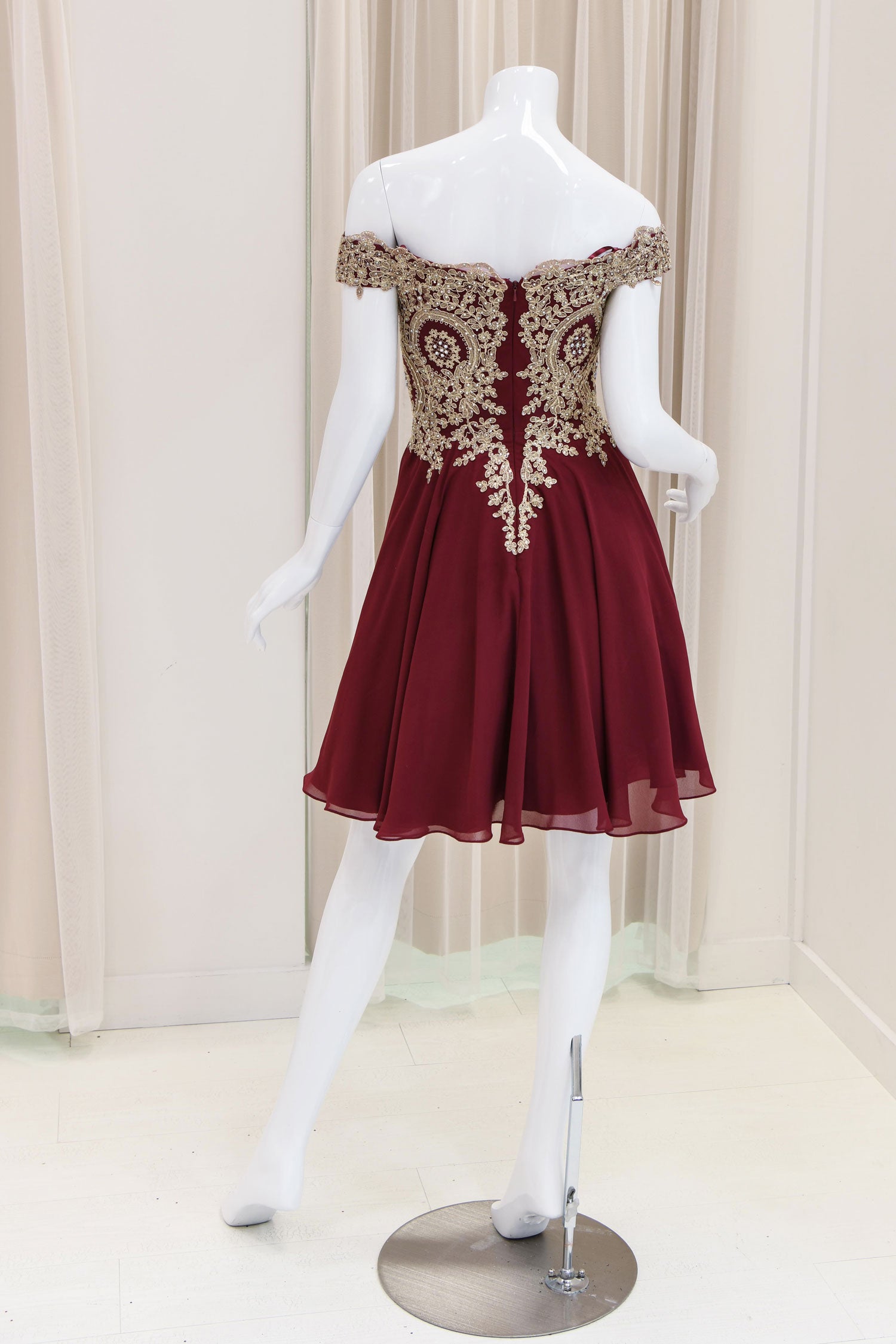 Burgundy sales dama dress